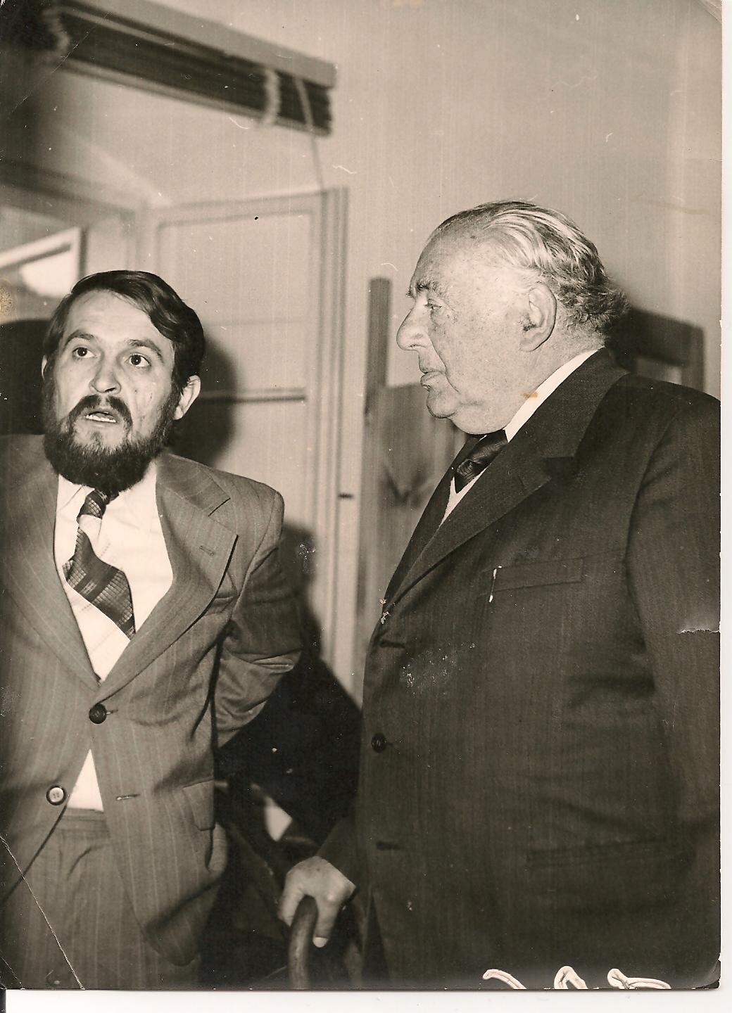 Tibor Takáč  a Anton Greguss, hasičská výstava v roku 1977.jpg